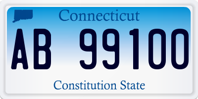 CT license plate AB99100