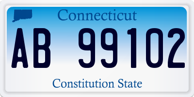 CT license plate AB99102