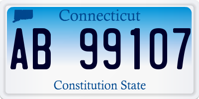 CT license plate AB99107