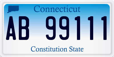 CT license plate AB99111