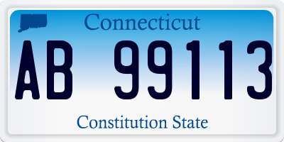 CT license plate AB99113