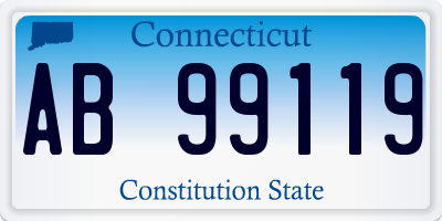 CT license plate AB99119