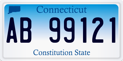 CT license plate AB99121