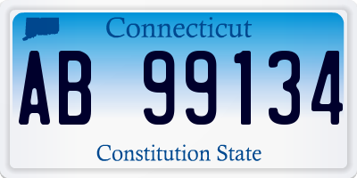 CT license plate AB99134