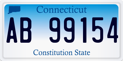 CT license plate AB99154