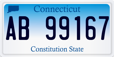 CT license plate AB99167