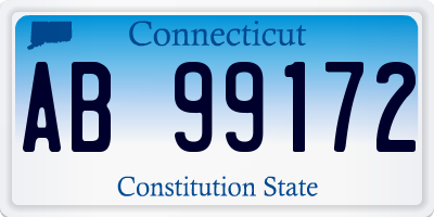 CT license plate AB99172