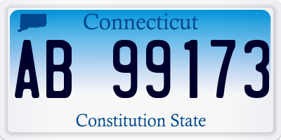 CT license plate AB99173