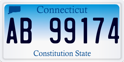 CT license plate AB99174