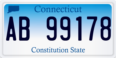 CT license plate AB99178