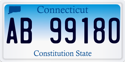 CT license plate AB99180