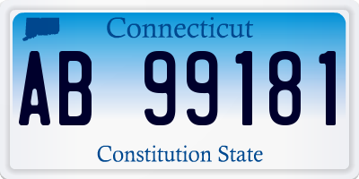 CT license plate AB99181