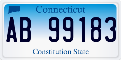 CT license plate AB99183