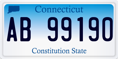 CT license plate AB99190