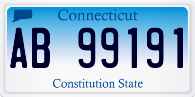 CT license plate AB99191