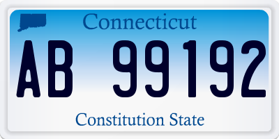 CT license plate AB99192