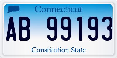 CT license plate AB99193