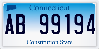 CT license plate AB99194