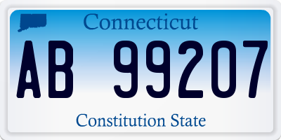 CT license plate AB99207