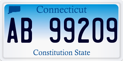 CT license plate AB99209