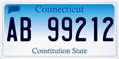 CT license plate AB99212