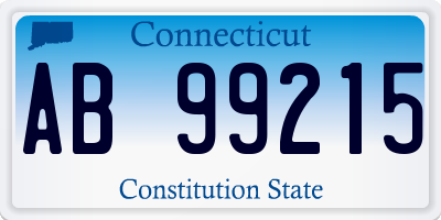 CT license plate AB99215