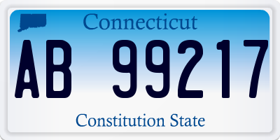 CT license plate AB99217