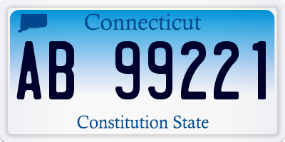 CT license plate AB99221