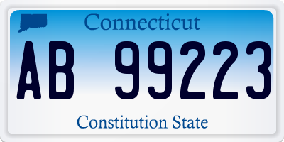 CT license plate AB99223