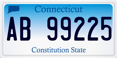 CT license plate AB99225