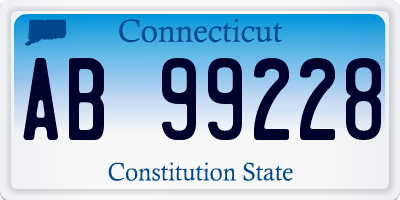 CT license plate AB99228