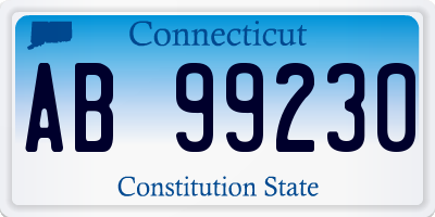 CT license plate AB99230