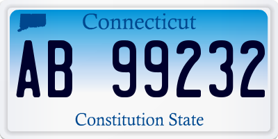 CT license plate AB99232