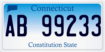 CT license plate AB99233