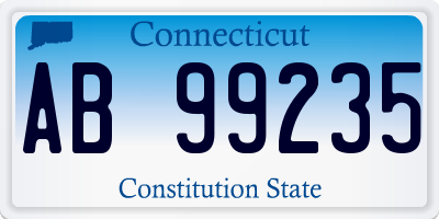 CT license plate AB99235