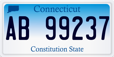 CT license plate AB99237