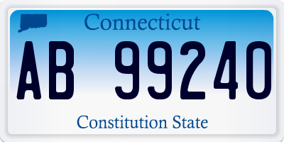 CT license plate AB99240