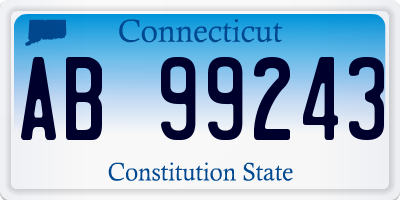 CT license plate AB99243