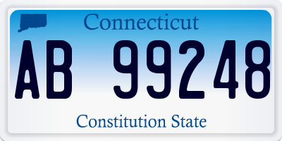 CT license plate AB99248