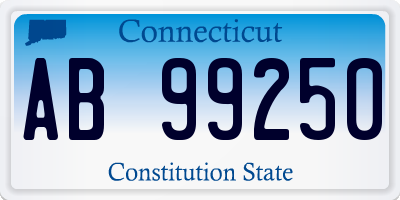 CT license plate AB99250