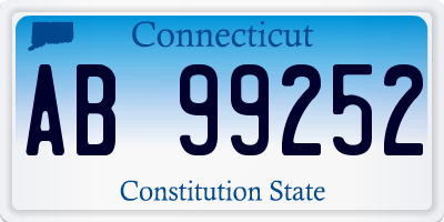 CT license plate AB99252