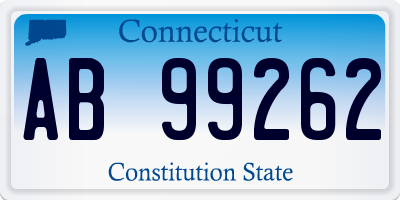 CT license plate AB99262