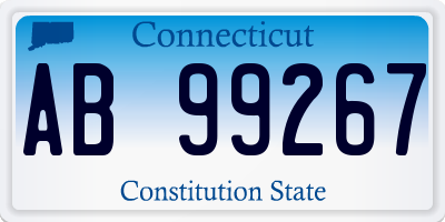 CT license plate AB99267