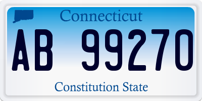 CT license plate AB99270