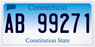 CT license plate AB99271