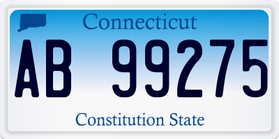 CT license plate AB99275