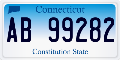 CT license plate AB99282