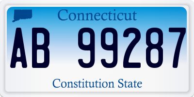 CT license plate AB99287