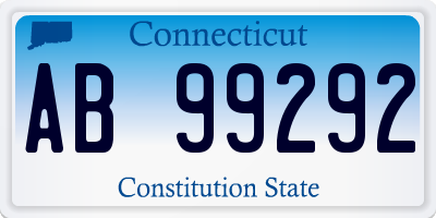 CT license plate AB99292