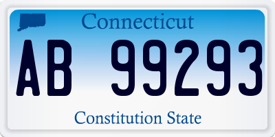 CT license plate AB99293